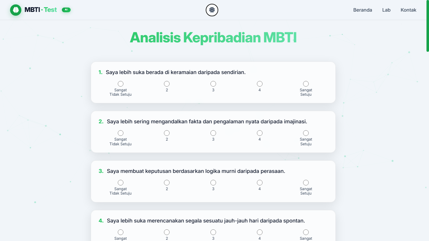 MBTI Test preview